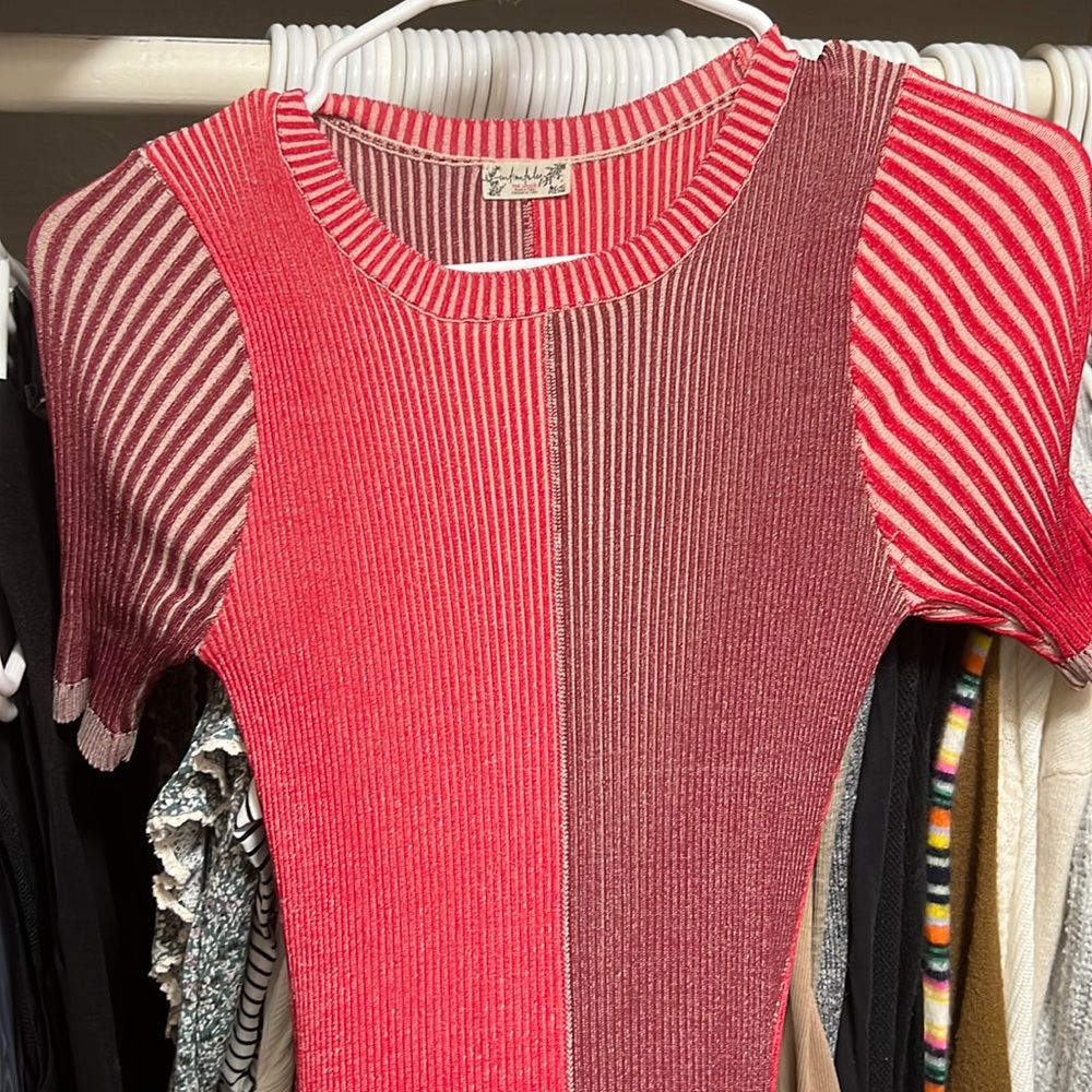 Free people color block body suit